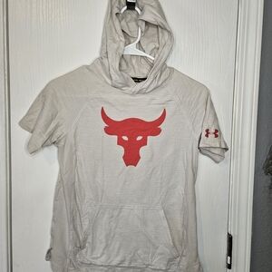 Under Armour Kids Short Sleeve Tee - Gray with Red Logo